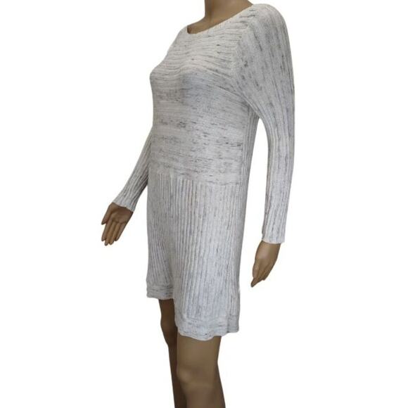 Knit MOTH Anthropologie Beige Long Sleeve Boat Neck Sweater Dress Size Large - Picture 1 of 6